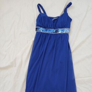 Sweet storm brand dress blue with sequence
